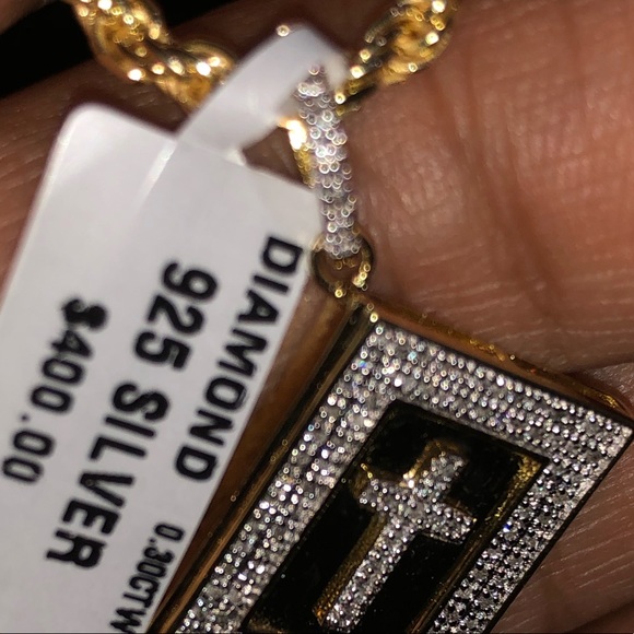 Custom Real Diamond Cross Pendant Huge Sale Not CZ - Picture 3 of 4